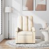 Masážní polohovací křeslo krémové textil 371748