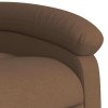 Masážní polohovací křeslo hnědé textil 371743