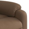 Polohovací křeslo hnědé textil 373414