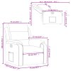 Polohovací křeslo tmavě šedé textil 373463