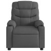 Polohovací křeslo tmavě šedé textil 374148