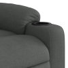 Polohovací křeslo tmavě šedé textil 374148