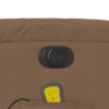 Elektrické masážní polohovací křeslo hnědé textil 3205308