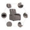Zvedací polohovací křeslo taupe textil 3204718