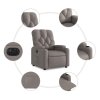 Elektrické polohovací křeslo taupe textil 3204694