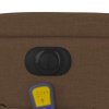 Elektrické zvedací masážní polohovací křeslo hnědé textil 3204408