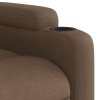 Zvedací polohovací křeslo hnědé textil 3204600