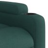 Zvedací polohovací křeslo tmavě zelené textil 3204602