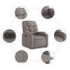 Elektrické zvedací polohovací křeslo taupe textil 3204628