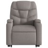 Elektrické zvedací polohovací křeslo taupe textil 3204628