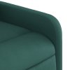 Elektrické zvedací polohovací křeslo tmavě zelené textil 3206723