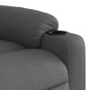 Zvedací polohovací křeslo tmavě šedé textil 3206574