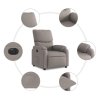 Elektrické polohovací křeslo taupe textil 3204808