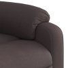 Zvedací polohovací křeslo tmavě hnědé textil 3204829
