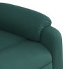 Elektrické masážní polohovací křeslo tmavě zelené textil 3205196