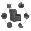 Elektrické zvedací polohovací křeslo tmavě šedé textil 3205227