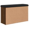 Lavice s botníkem hnědý dub 82 x 32 x 50 cm kompozitní dřevo 835109