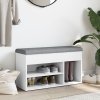 Lavice s botníkem bílá 82 x 32 x 45,5 cm kompozitní dřevo 835026