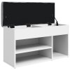 Lavice s botníkem bílá 82 x 32 x 45,5 cm kompozitní dřevo 835026
