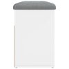 Lavice s botníkem bílá 82 x 32 x 45,5 cm kompozitní dřevo 835026