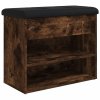 Lavice s botníkem kouřový dub 62 x 32 x 50 cm kompozitní dřevo 835100