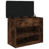 Lavice s botníkem kouřový dub 62 x 32 x 50 cm kompozitní dřevo 835100