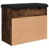 Lavice s botníkem kouřový dub 62 x 32 x 50 cm kompozitní dřevo 835100