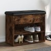 Lavice s botníkem kouřový dub 62 x 32 x 50 cm kompozitní dřevo 835100