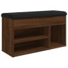Lavice s botníkem hnědý dub 82 x 32 x 45,5 cm kompozitní dřevo 835032