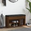 Lavice s botníkem hnědý dub 82 x 32 x 45,5 cm kompozitní dřevo 835032