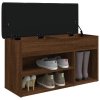 Lavice s botníkem hnědý dub 82 x 32 x 45,5 cm kompozitní dřevo 835032