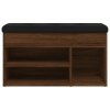 Lavice s botníkem hnědý dub 82 x 32 x 45,5 cm kompozitní dřevo 835032