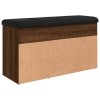Lavice s botníkem hnědý dub 82 x 32 x 45,5 cm kompozitní dřevo 835032