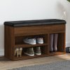 Lavice s botníkem hnědý dub 82 x 32 x 45,5 cm kompozitní dřevo 835032