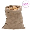 Jutové pytle 30 ks 60 x 105 cm 100 % juta 220 g/m² 155805