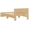 Rám postele s čelem a LED osvětlením dub sonoma 100 x 200 cm 838801