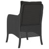 Zahradní křesla s poduškami 2 ks černá polyratan 365145