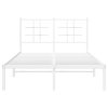 Kovový rám postele s čelem bílý 120 x 200 cm 355608