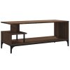 TV stolek hnědý dub 102 x 40 x 41 cm kompozitní dřevo a ocel 842415