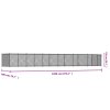 Klec pro psy s dvířky šedá 12 x 2 x 1,5 m pozinkovaná ocel 3209582