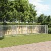 Klec pro psy s dvířky šedá 12 x 2 x 1,5 m pozinkovaná ocel 3209577