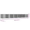 Klec pro psy s dvířky šedá 12 x 2 x 1,5 m pozinkovaná ocel 3209577
