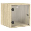 Noční stolky se skleněnými dvířky 2 ks dub sonoma 35x37x35 cm 836467