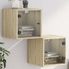 Noční stolky se skleněnými dvířky 2 ks dub sonoma 35x37x35 cm 836467
