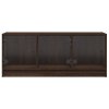 TV skříňka se skleněnými dvířky hnědý dub 102x37x42 cm 836412