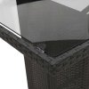 9dílný zahradní jídelní set s poduškami černý polyratan 3212057