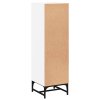 Highboard se skleněnými dvířky bílý 35 x 37 x 120 cm 836560