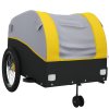 Vozík za kolo černý a žlutý 45 kg železo 94155