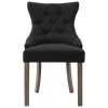 Jídelní židle 2 ks černé textil 287942