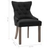 Jídelní židle 2 ks černé textil 287942